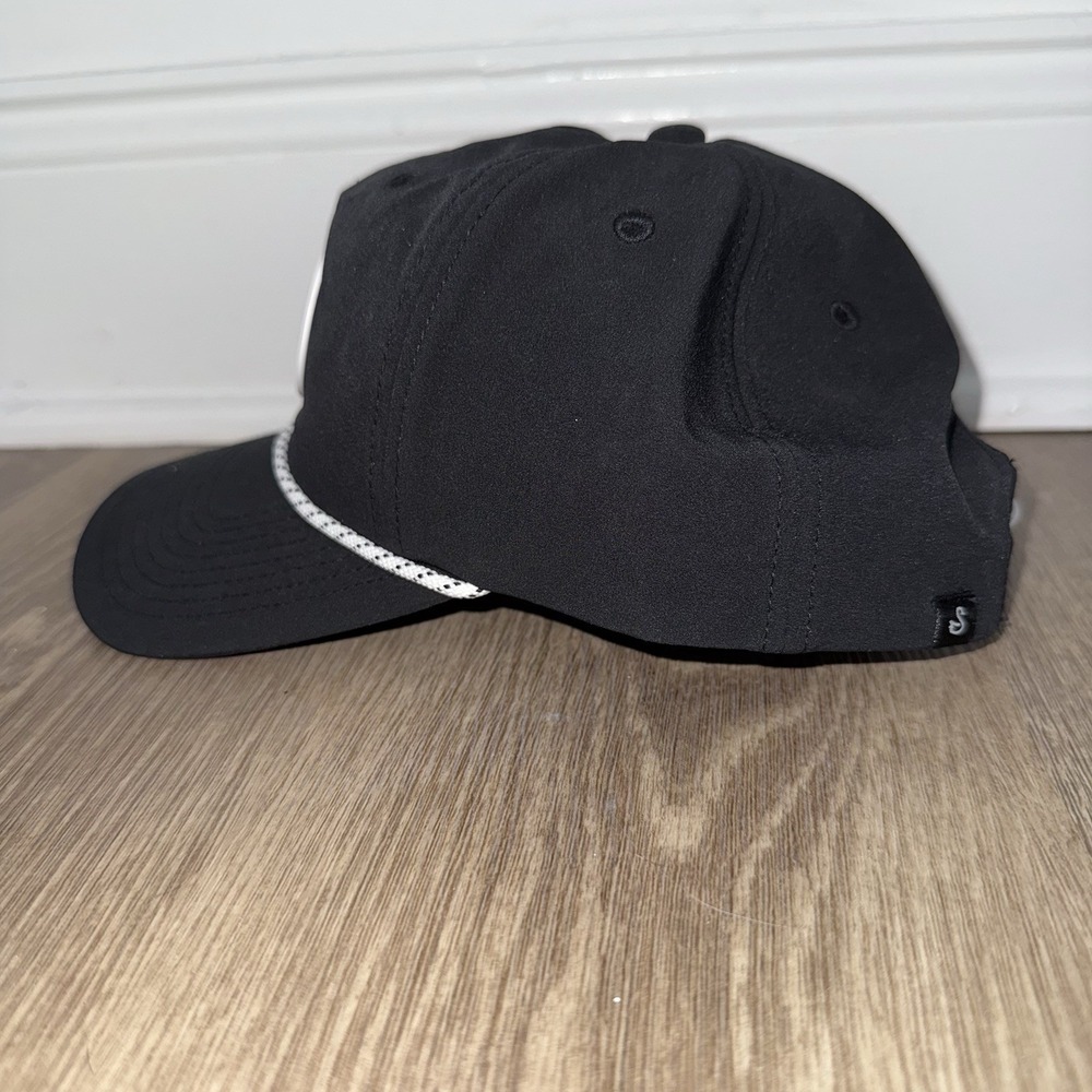 NEW Swannies Rope Hat SnapBack Men's Black CBS Golf Now Performance - Picture 2 of 5